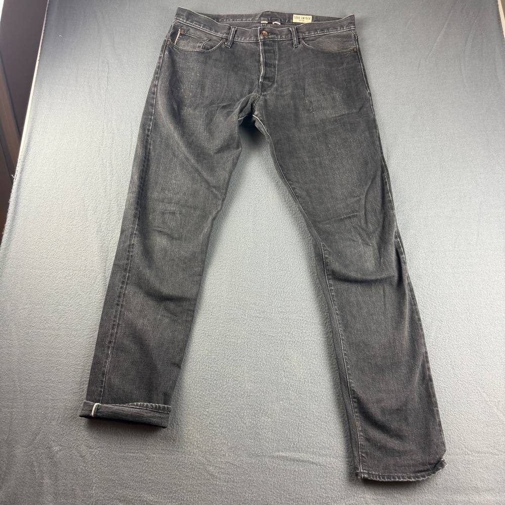 Todd Snyder Selvedge Jeans Men's 34x34 (Fits 38x35) Black Japanese Button Fly